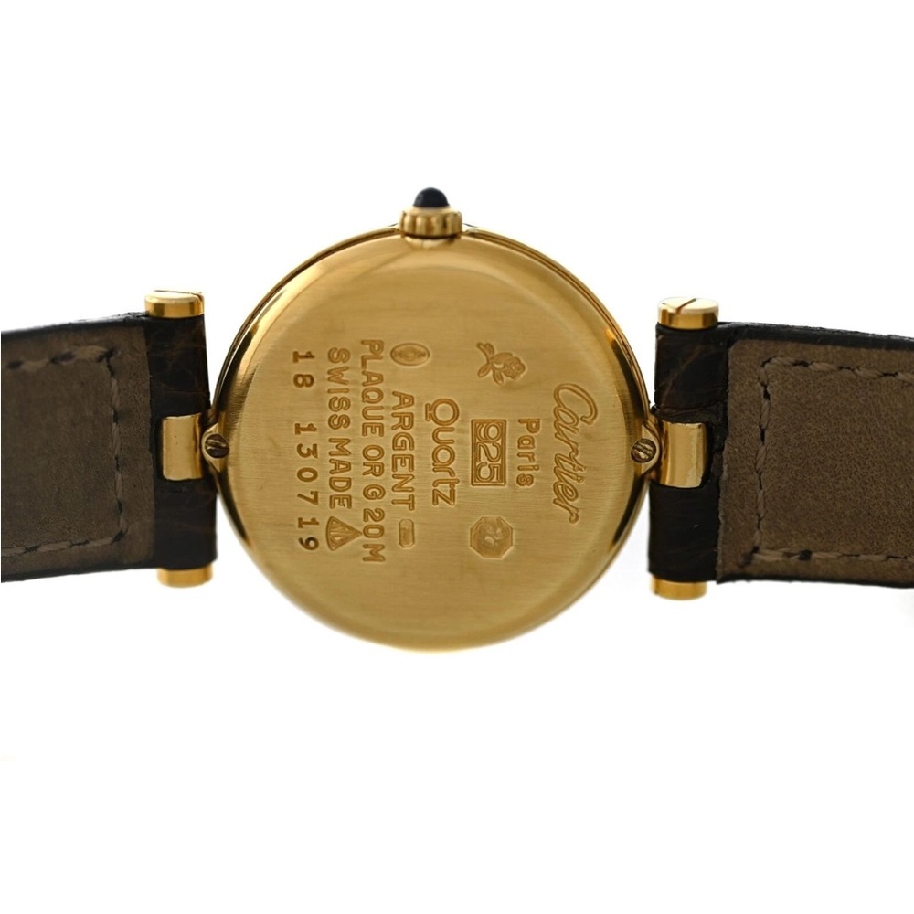 Cartier Gold Vermeil with Rich Burgundy Dial - Picture 2 of 11